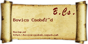 Bovics Csobád névjegykártya